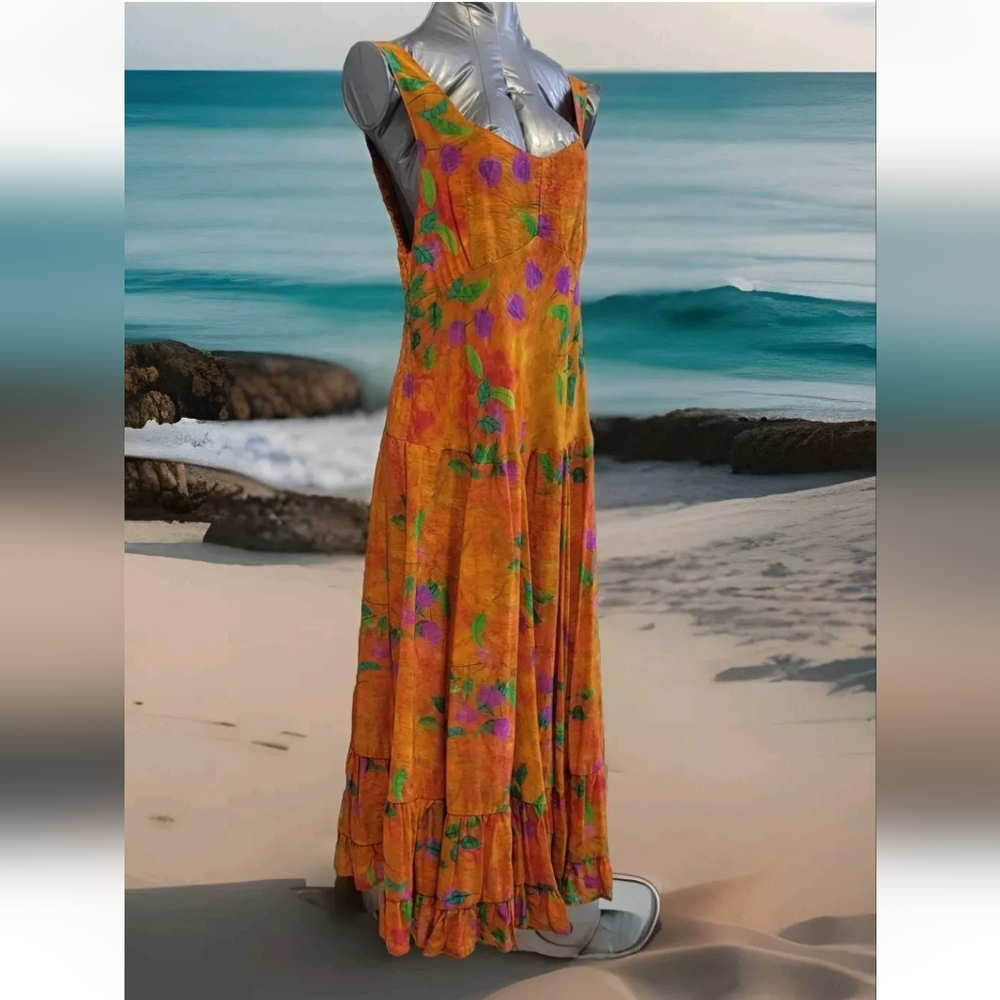 Vibrant Floral Maxi Dress